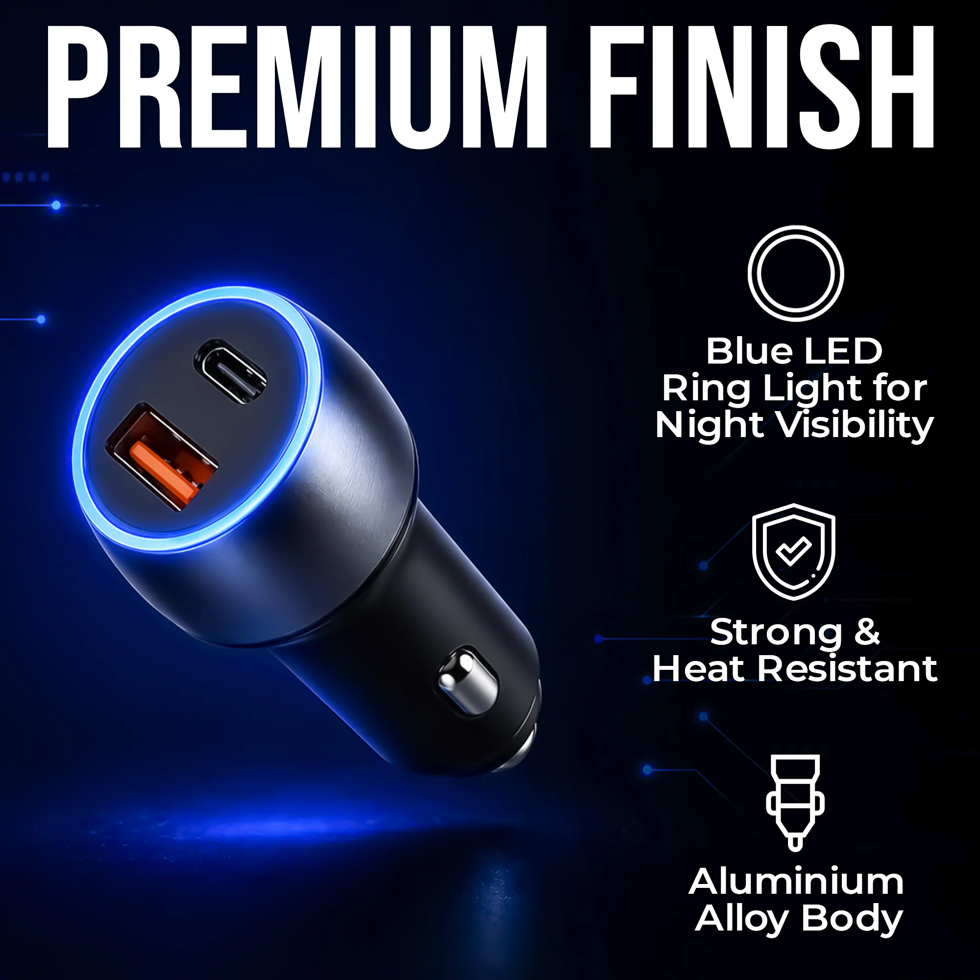 CAR101 Turbo Fast 65W Car Charge with 4 in 1 Cable - Image 8