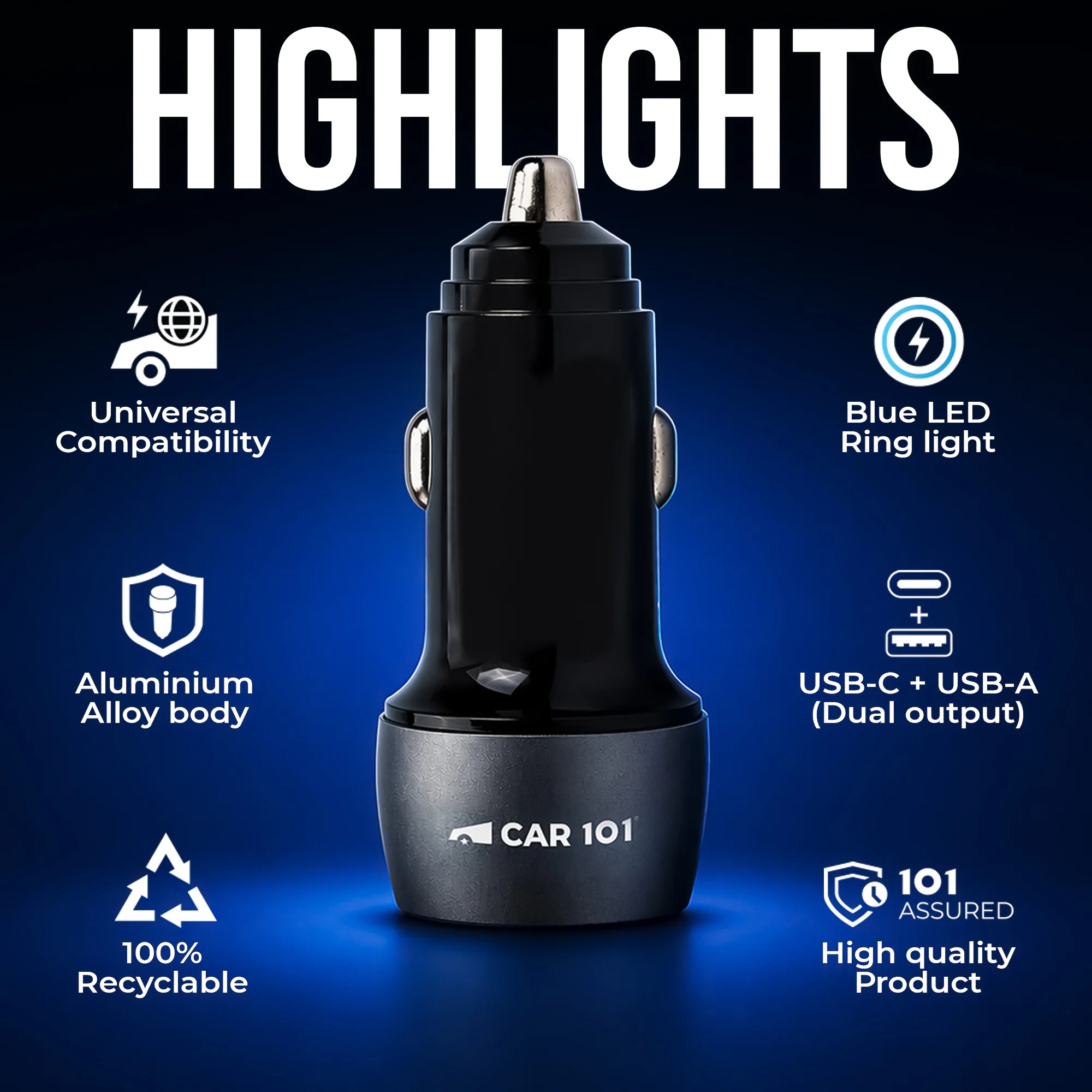 CAR101 Turbo Fast 65W Car Charger - Image 6