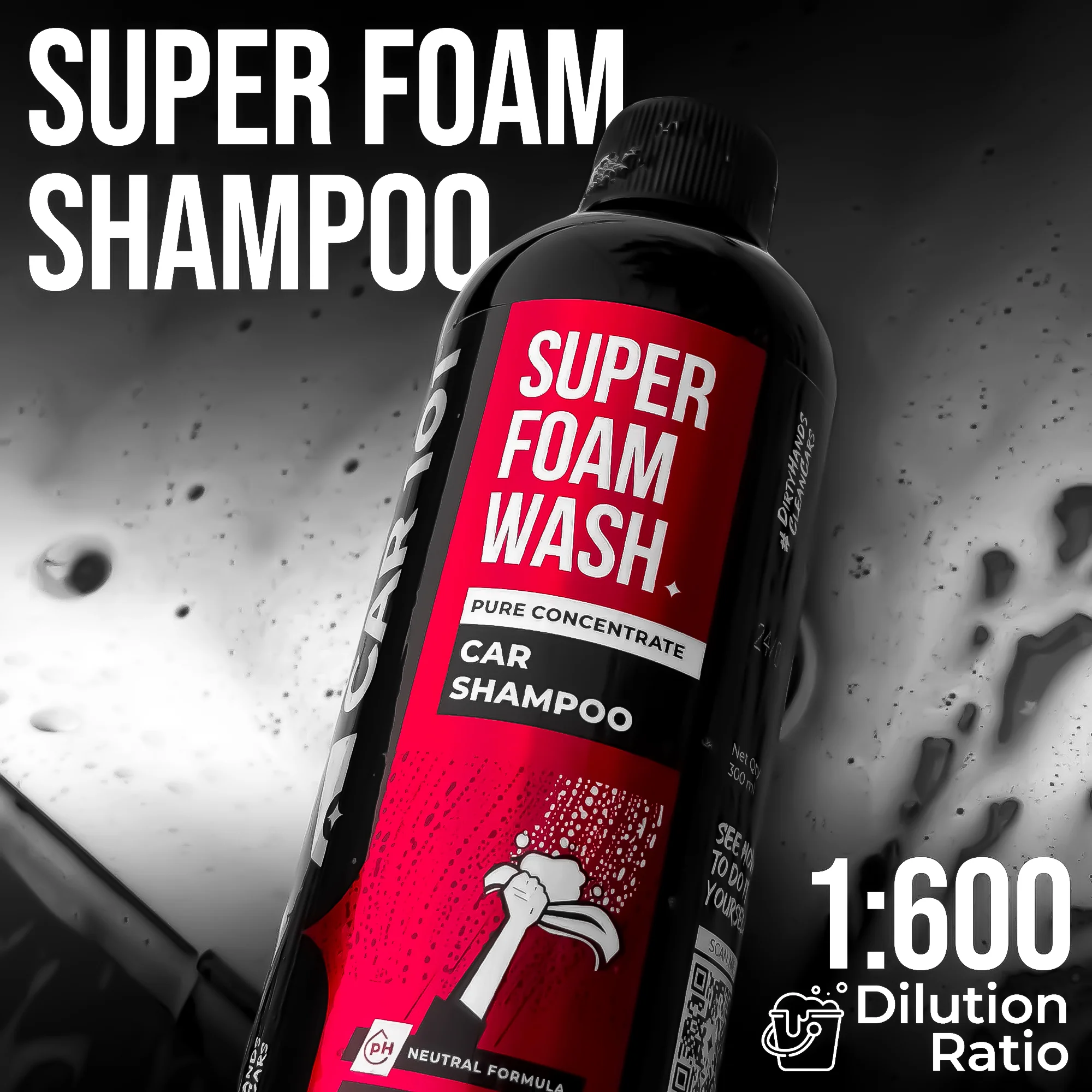 CAR101 Super Foam Wash Car Shampoo | Cleans & Conditions | Pure Concentrate (1:600) - Image 2