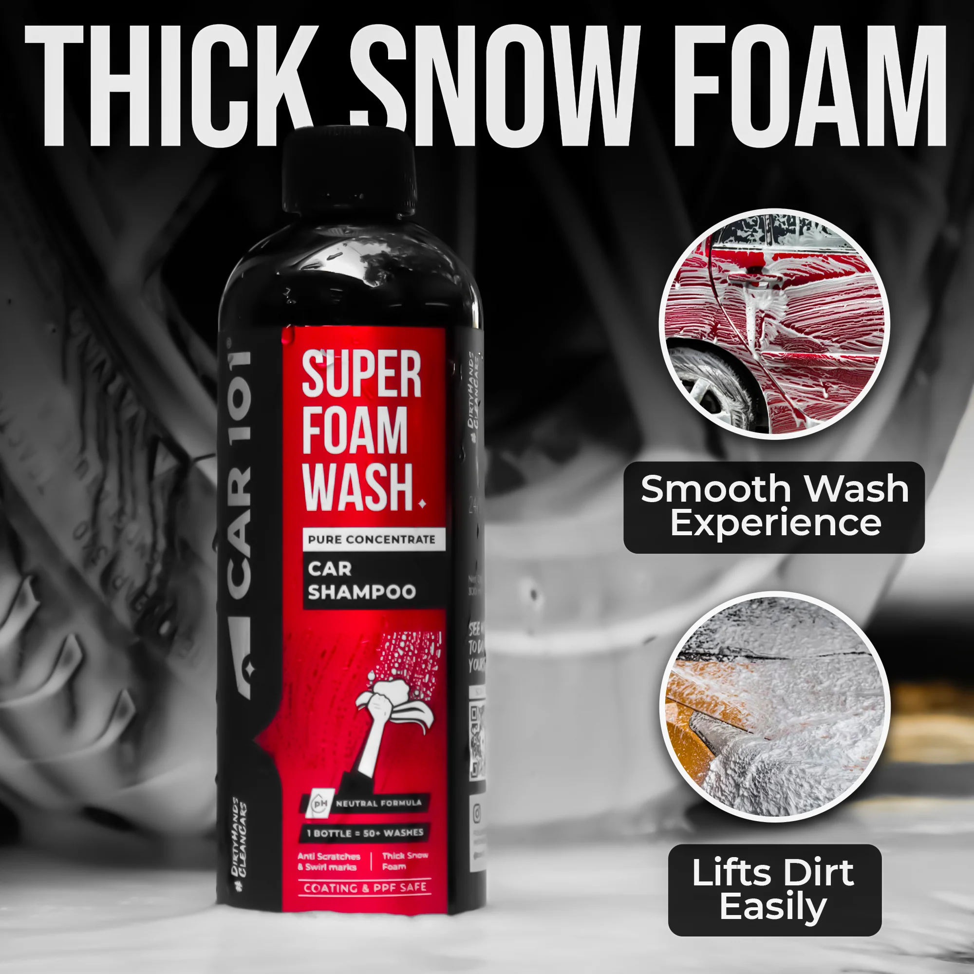 CAR101 Super Foam Wash Car Shampoo | Cleans & Conditions | Pure Concentrate (1:600) - Image 4