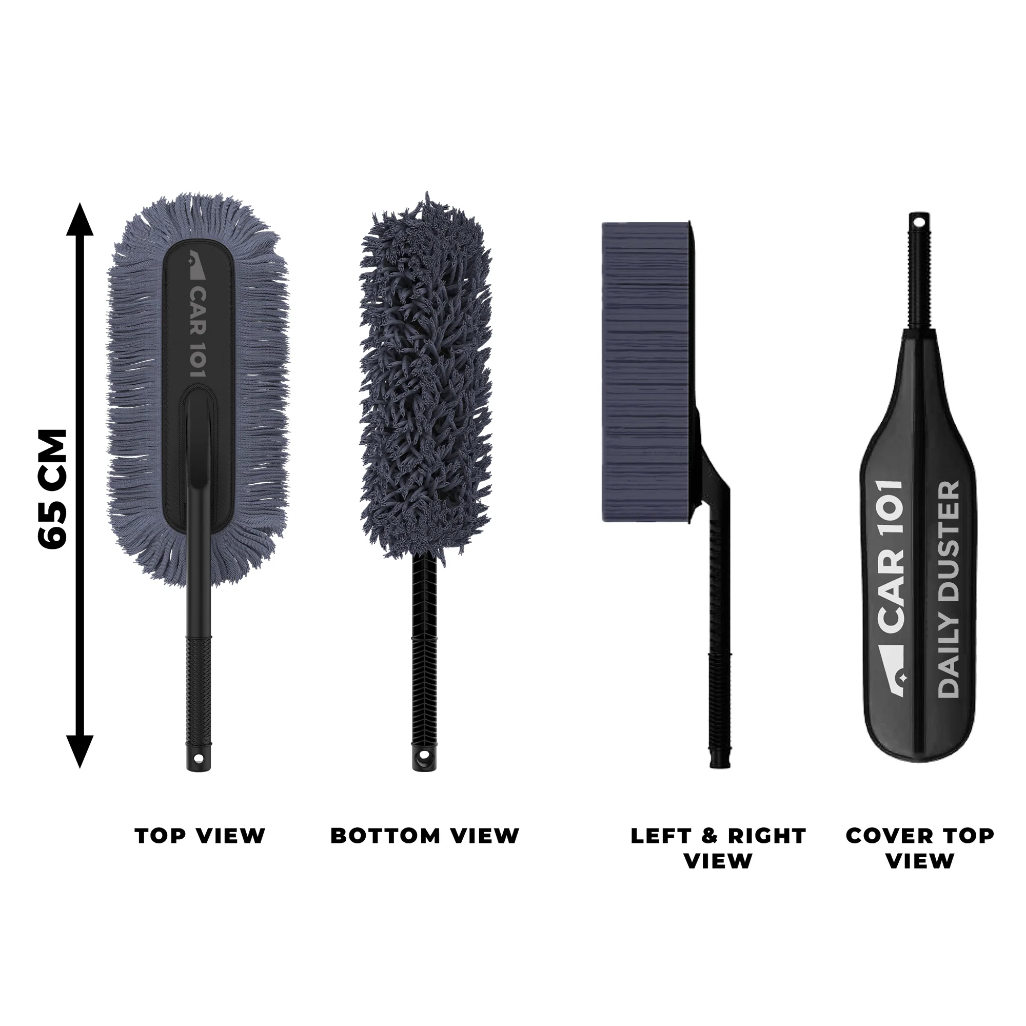 CAR101 Everyday Use Twisted Loop Daily Microfibre Car Duster (Grey) - Image 2