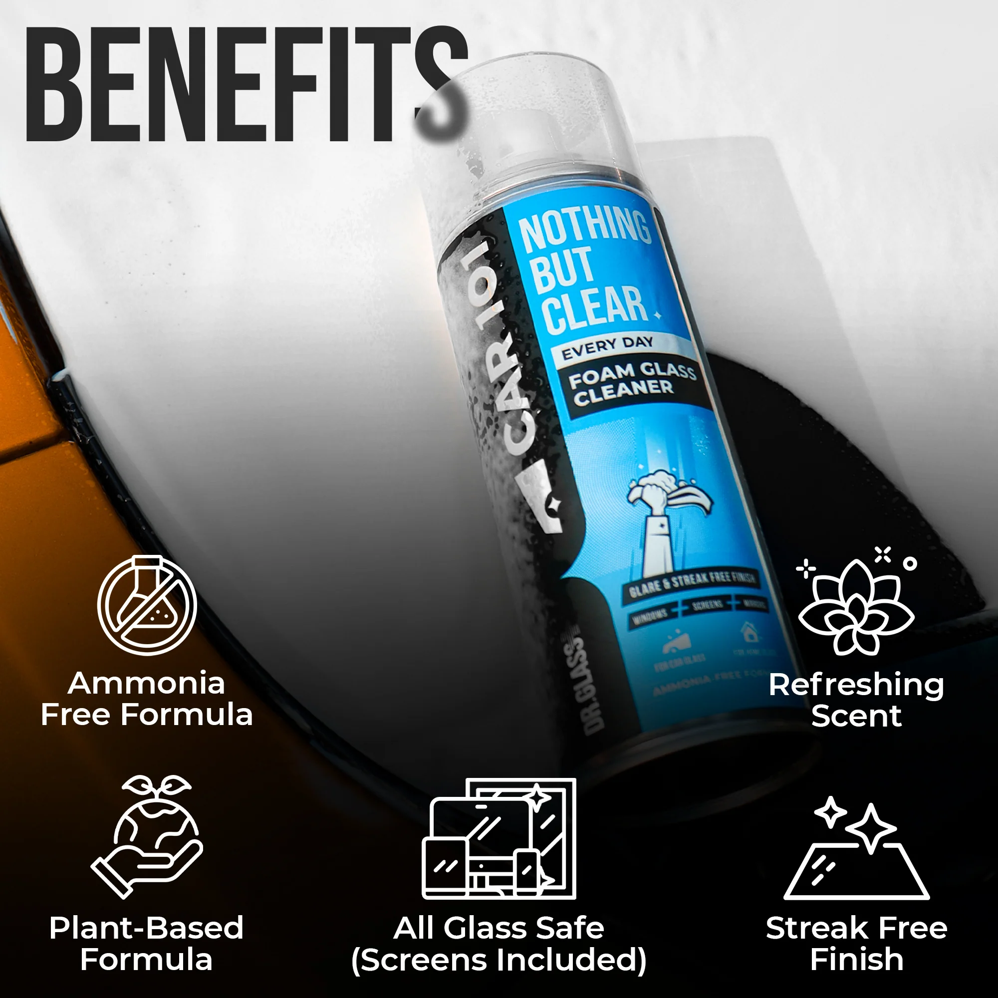 CAR 101 Foam Glass Cleaner 500ml - Image 5