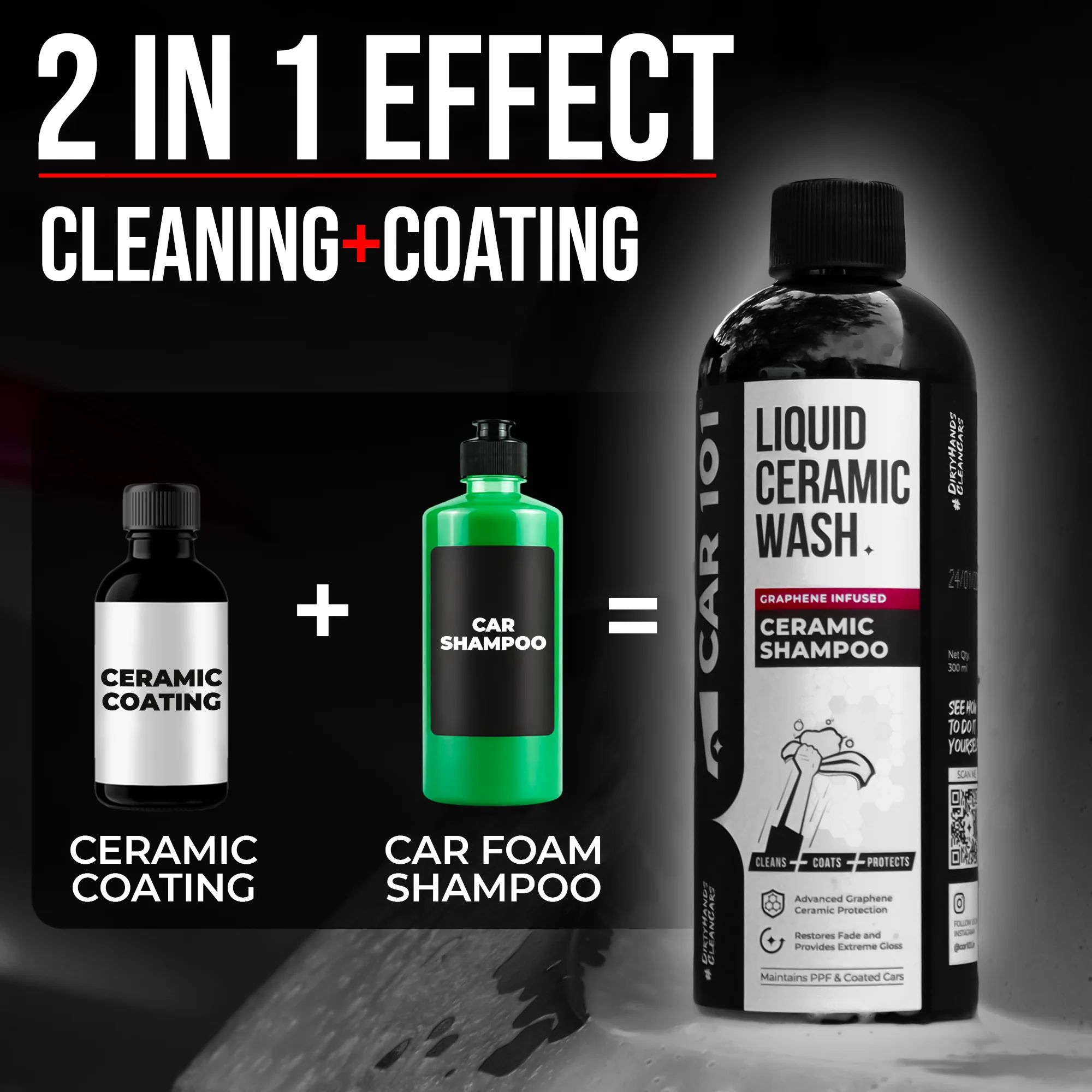 CAR101 Graphene Ceramic Shampoo - 2 in 1 Effect | Coating + Shampoo - Image 2