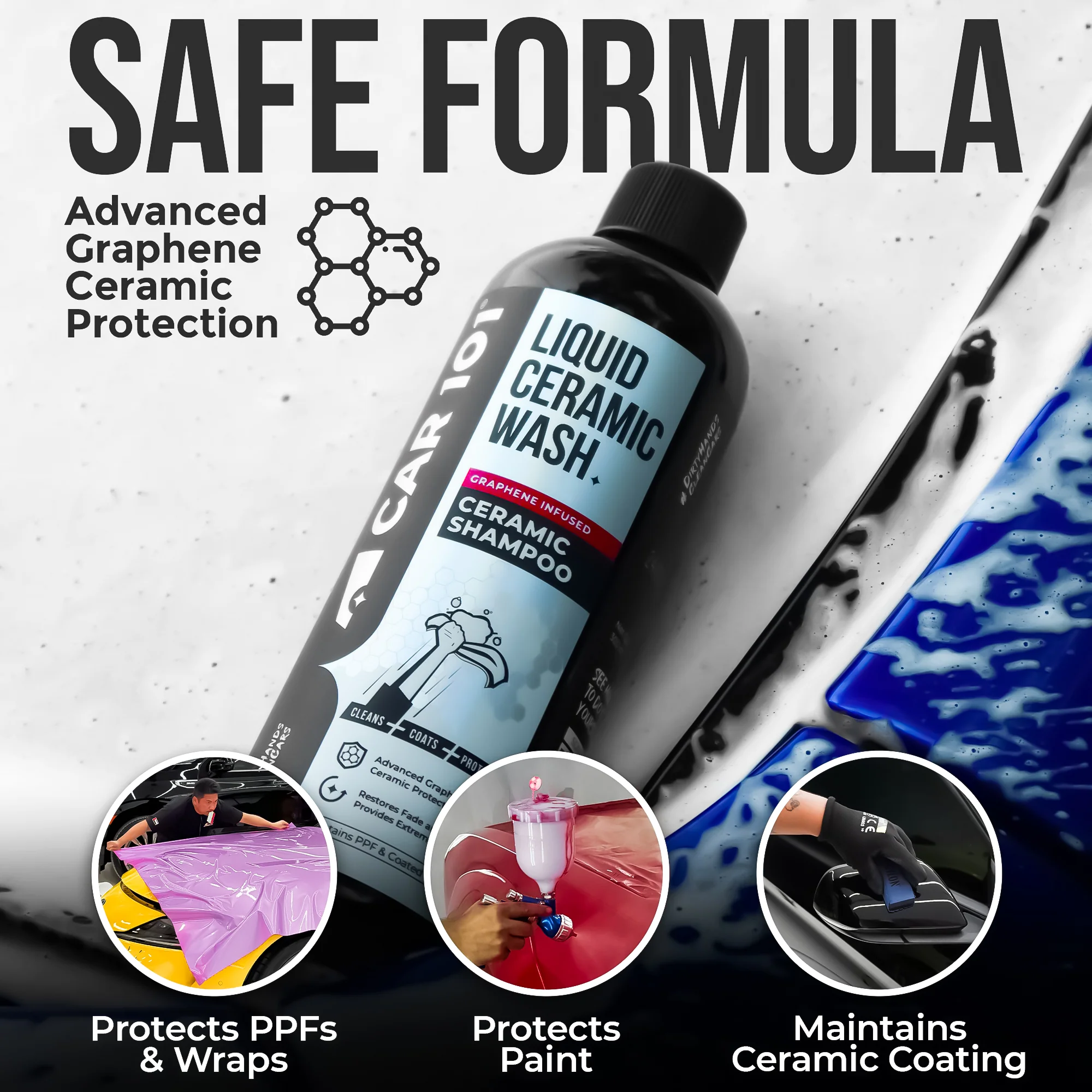 CAR101 Graphene Ceramic Shampoo - 2 in 1 Effect | Coating + Shampoo - Image 9