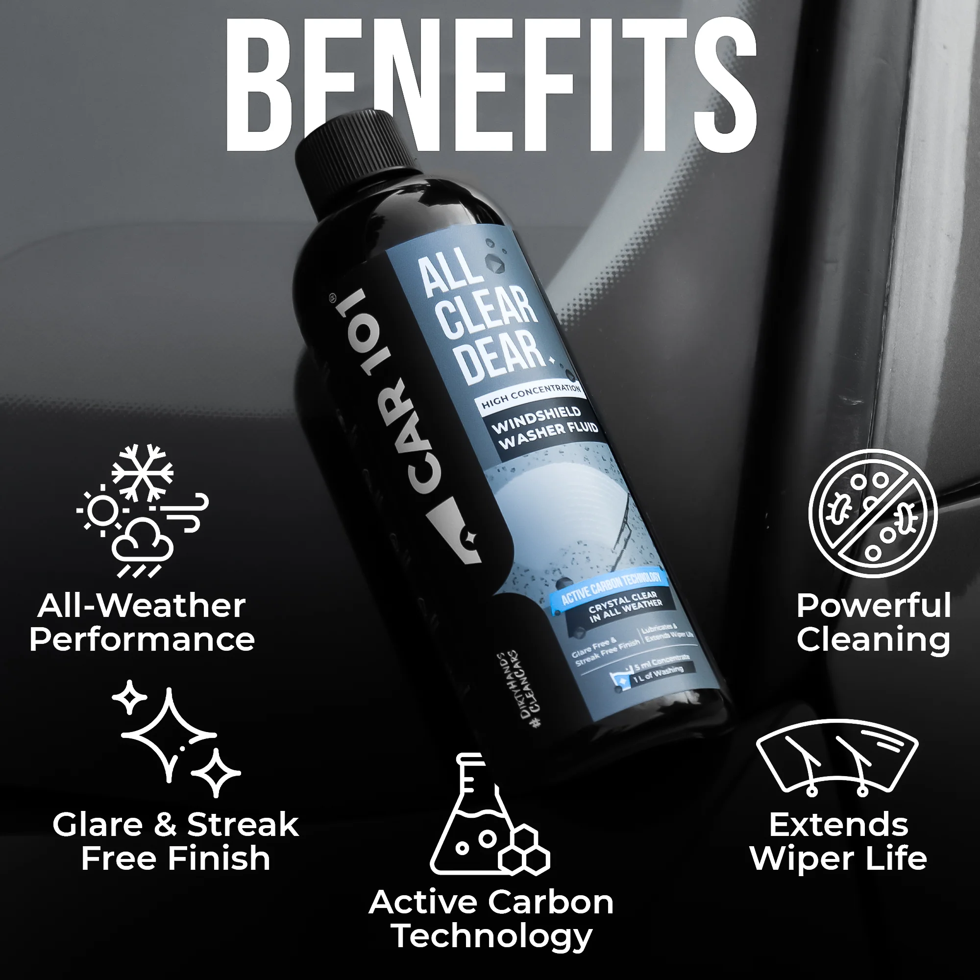 CAR101 Windshield Washer Concentrate 300ml - Use only 5ml per litre - Image 4