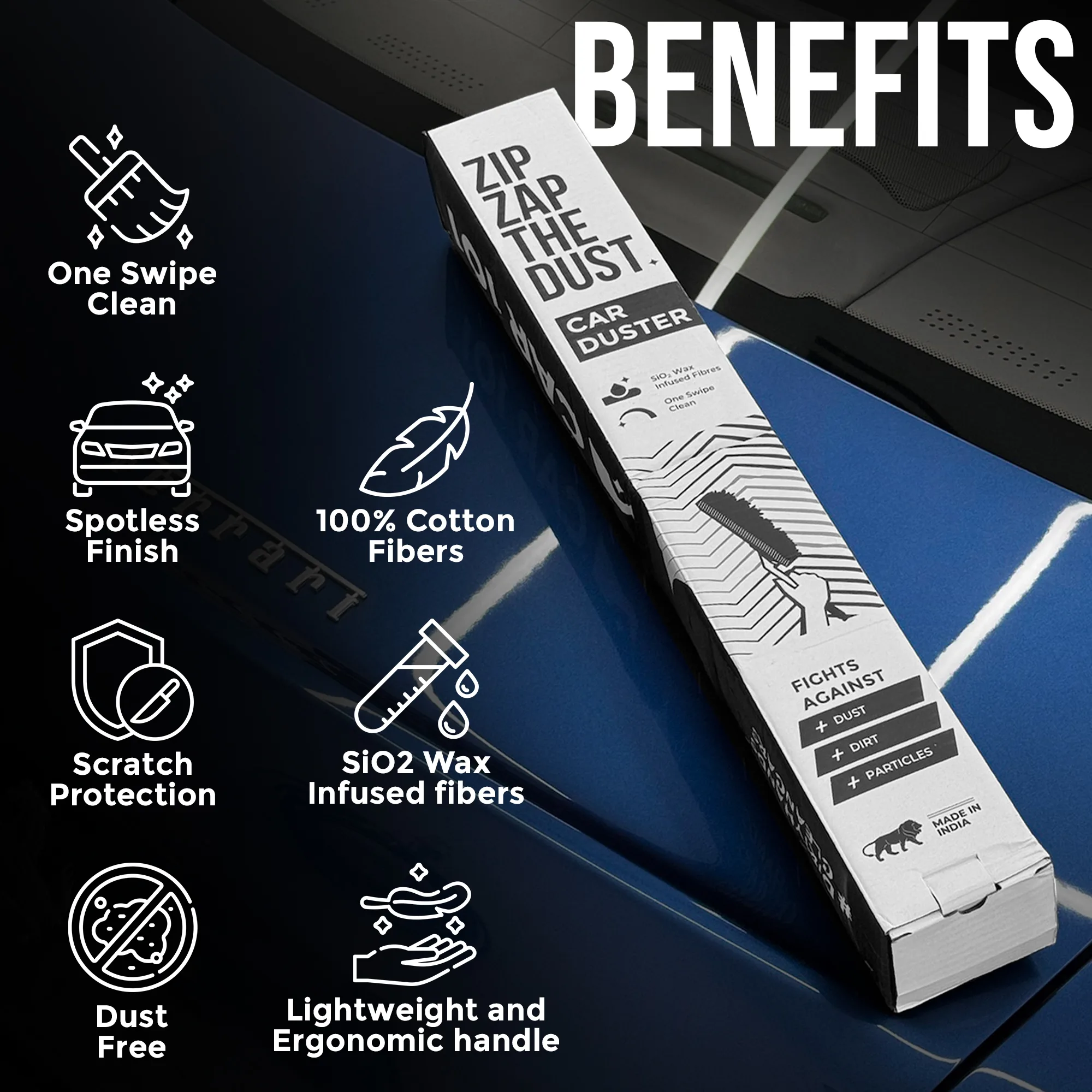 CAR101 ZIP ZAP Car Duster (with Ceramic Wax infused fibres) - Image 3