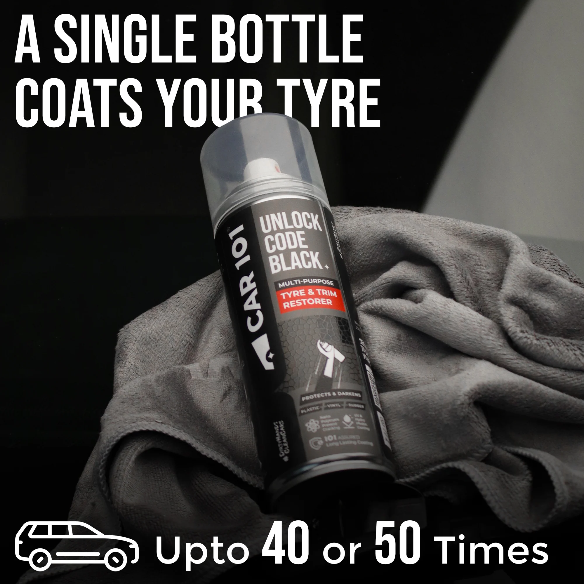 CAR101 Tyre & Trim Restorer Spray Coating - Image 6