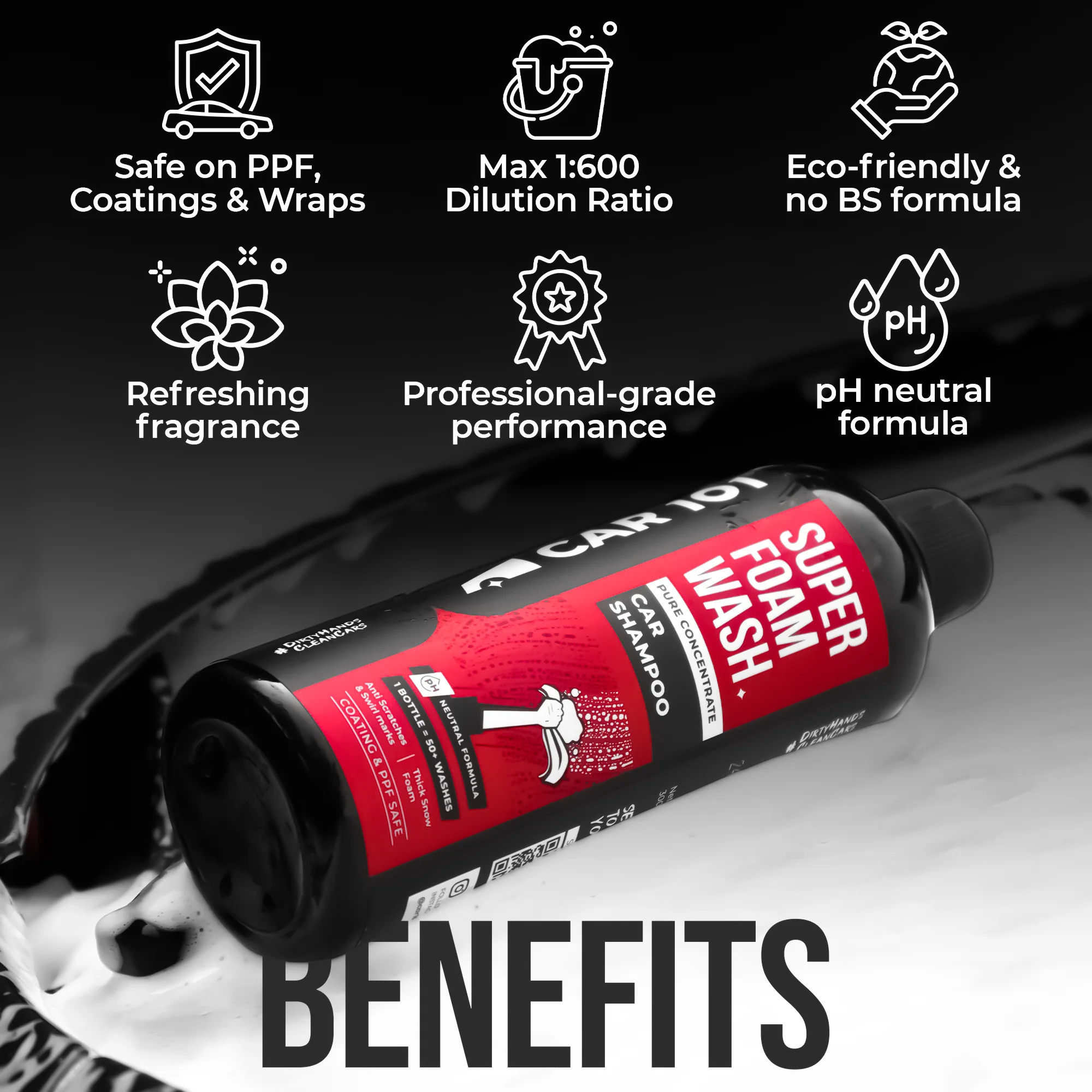 Vehicle Cleaning Kit - Car Washer, Foam Car Shampoo & Wash Mitt Combo - Image 5