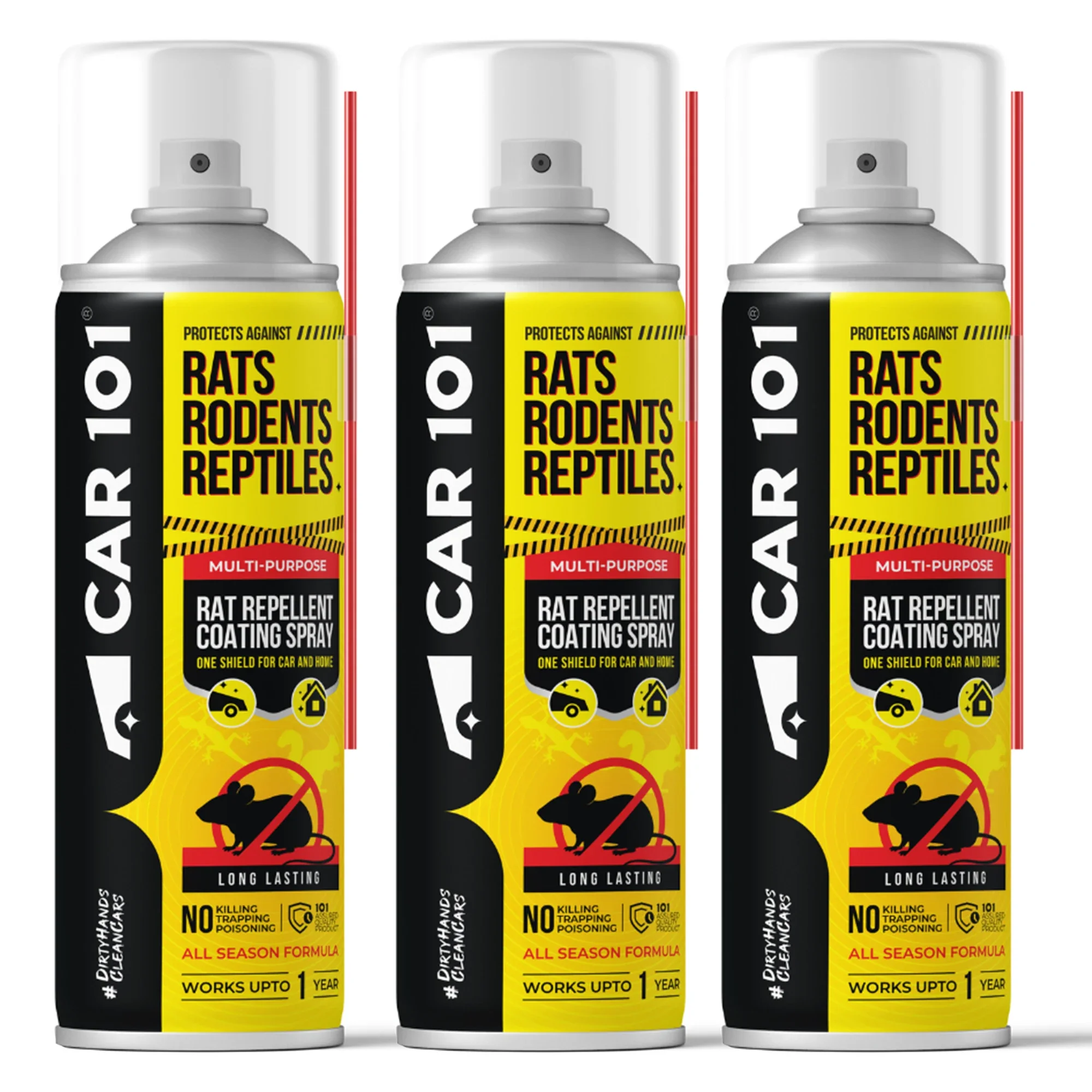 CAR101 Car Rat Repellent Spray | Anti Rat & Rodent Spray for Engine & Wiring Protection | Long Lasting Rat Protection for Cars & Bikes - Image 14